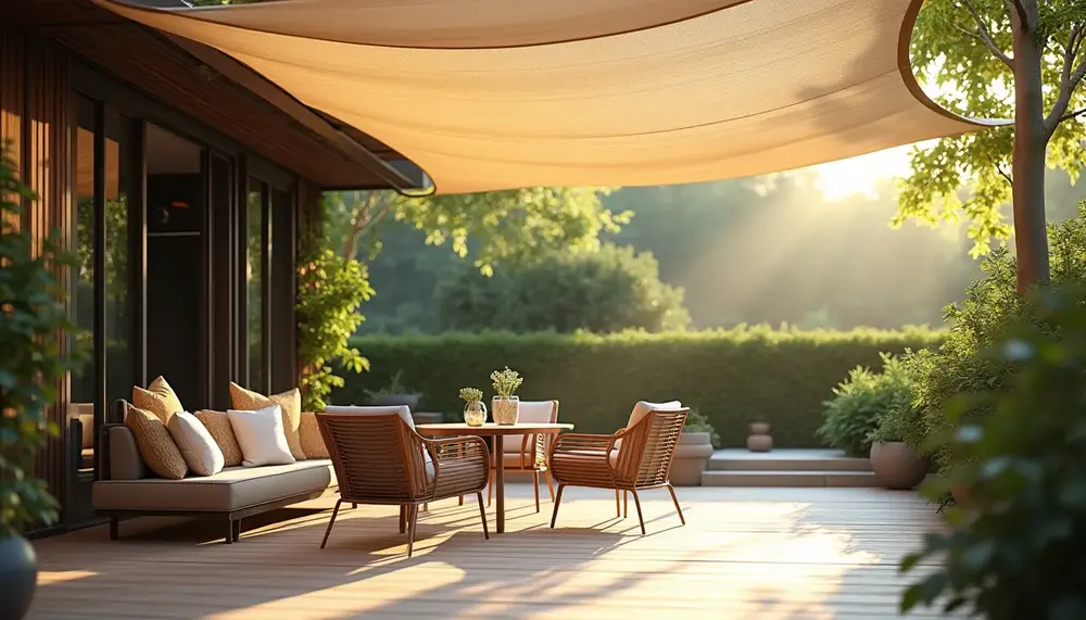 Die besten Materialien für eine Terrassenüberdachung Tuch