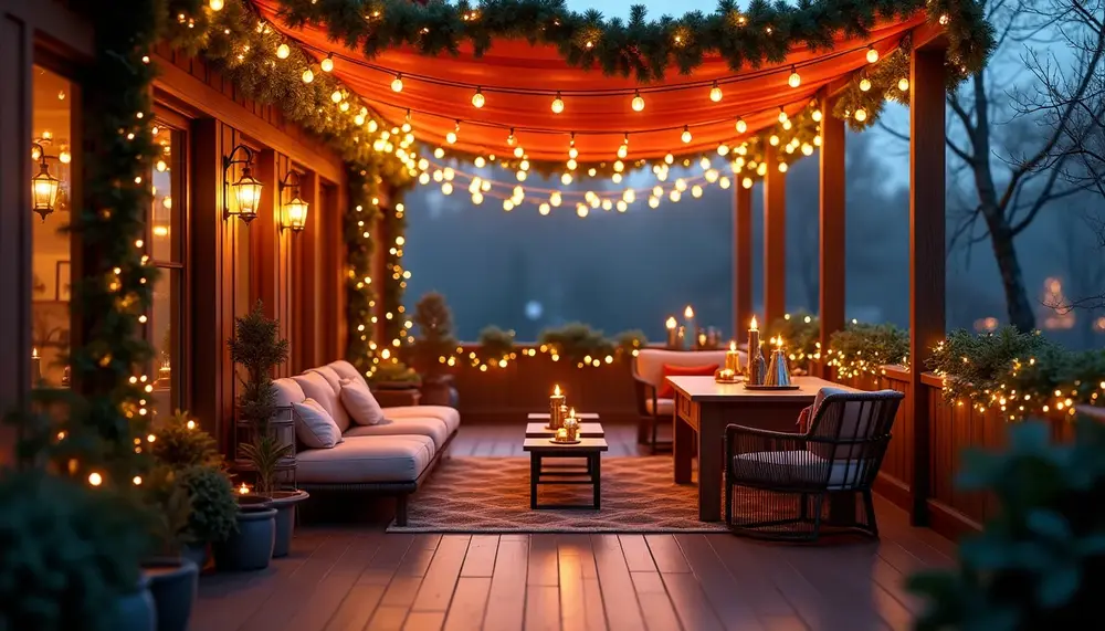 Festliche Stimmung: So dekorieren Sie Ihre Terrassenüberdachung weihnachtlich