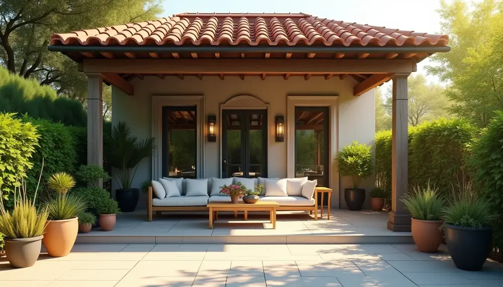 Terrassenüberdachung mit Ziegeldach: Klassisch und funktional